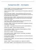 Paralegal Exam 2023  - Civil Litigation
