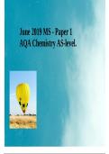 June 2019 MS - Paper 1 AQA Chemistry AS-level.