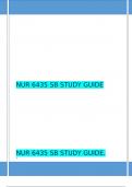 NUR 6435 SB LATEST STUDY GUIDE WITH VERIFIED ANSWERS