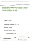 DSC1520 EXAM PACK 2023 LATEST UPDATES MAY 2023.