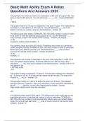 Basic Math Ability Exam a Relias questions and answers 2023
