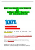 2023 NHA CCMA Exam GRADED A+  (ACTUAL TEST ) Questions and Answers (Solved)