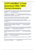 TCFP HAZMAT 2 Final Questions With 100&percnt; Correct Answers