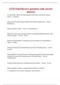 STTI Final Review questions with correct answers