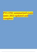 PVL3701 summarised exam notes 2023 updated and complete.