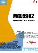 MCL5902 Assignment 2 (Answers) for 2023 