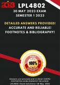 LPL4802 Portfolio Exam Answers | Due 30 May 2023 | Footnotes and Bibliography included!