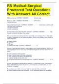 RN Medical-Surgical Proctored Test Questions With Answers All Correct