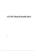  ATI RN Mental Health Q&A.