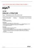 AQA GGCSE ENGLISH LITERATURE PAPER 1  