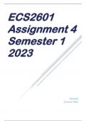 ECS2601 Assignment 4 Semester 1 2023