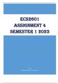 ECS2601 Assignment 4 Semester 1 2023