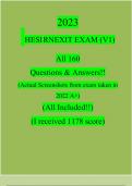 HESI RN EXIT EXAM V1 2023 NEW Questions and Answers Guaranteed A+ {+1000 Score} 100% Verified