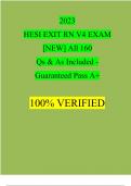 HESI RN EXIT EXAM V4 2023 NEW Questions and Answers Guaranteed A+ {+1000 Score} 100% Verified