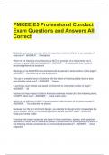 PMKEE E5 Professional Conduct Exam Questions and Answers All Correct 