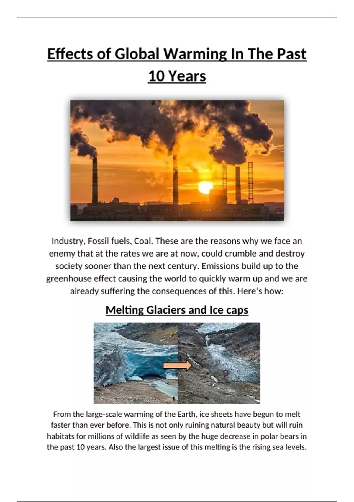 Summary - Geography - Effects of Global Warming - Geography - Stuvia UK