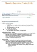 Managing Innovation Practise Guide