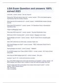 LGA Exam Question and answers 100&percnt; solved 2023