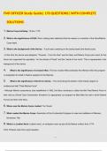 FMF OFFICER Study Guide&vert; 170 QUESTIONS&vert; WITH COMPLETE SOLUTIONS