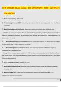 FMF OFFICER Study Guide&vert; 170 QUESTIONS&vert; WITH COMPLETE SOLUTIONS