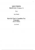 SOLUTIONS MANUAL for Byrd & Chen's Canadian Tax Principles&comma; 2022-2023 Edition&comma; &lpar;Volume 1&rpar;&period;