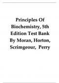 Principles Of Biochemistry, 5th Edition Test Bank By Moran, Horton, Scrimgeour,  Perry