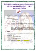 NUR 2349 / NUR2349 Exam 3 (Latest 2021 / 2023): Professional Nursing I / PN 1 - Rasmussen College