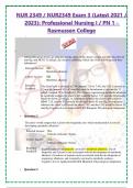 NUR 2349 &sol; NUR2349 Exam 3 &lpar;Latest 2021 &sol; 2023&rpar;&colon; Professional Nursing I &sol; PN 1 - Rasmussen College