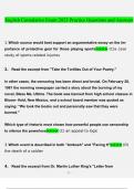english cumulative exam Questions and Answers &lpar;Verified Answers&rpar;