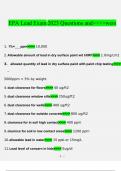 EPA Lead exam&period;Questions and Answers &lpar;Verified Answers&rpar;