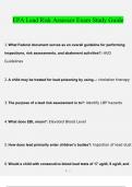 Study guide for the EPA Lead Risk Assessor Exam Questions and Answers &lpar;Verified Answers&rpar;