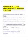 IAAO 101 2023 Test Questions with Complete Solutions 