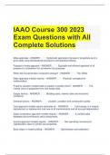 IAAO Course 300 2023 Exam Questions with All Complete Solutions 