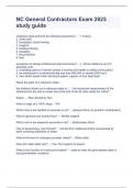 NC General Contractors Exam 2023 study guide
