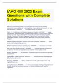 IAAO 400 2023 Exam Questions with Complete Solutions 