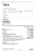 AQA A level business paper 3 June 2022 question paper and mark scheme