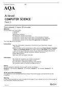 AQA A level COMPUTER SCIENCE Paper 1 June 2022 official question paper