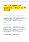 FMF GCE 2023 Exam Questions and Answers All Correct 