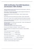 AVID Certification Test 2023 Questions and Answers 100&percnt; Verified