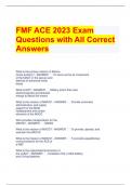 FMF ACE 2023 Exam Questions with All Correct Answers 