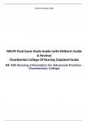 NR599 Final Exam Study Guide (with Midterm Guide & Review), NR 599: Informatics And The Foundation, Chamberlain College Of Nursing