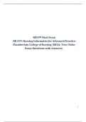 NR599 Final Exam , NR 599: Informatics And The Foundation, Chamberlain College Of Nursing