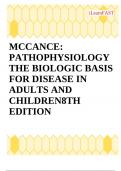 TEST BANK PATHOPHYSIOLOGY The Biologic Basis For Disease In Adults And Children 8 TH EDITION BY KATHRYN L. MCCANCE 2023