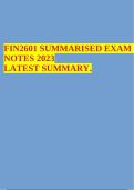 FIN2601 SUMMARISED EXAM NOTES 2023 LATEST SUMMARY.