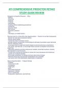 ATI COMPREHENSIVE PREDICTOR RETAKE STUDY GUIDE REVIEW
