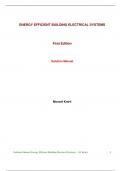 Energy-Efficient Electrical Systems for Buildings, 1e Moncef Krarti (Solution Manual)