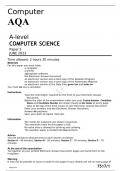AQA JUNE 2022  A level COMPUTER SCIENCE Paper 1 FINAL QUESTION PAPER