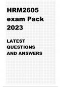 HRM2605 exam Pack 2023 