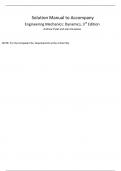 Engineering Mechanics Dynamics, 3e Andrew Pyte,l Jaan Kiusalaas (Solution Manual)