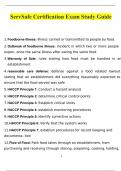 ServSafe Certification Exam Study Guide &lpar;2022&sol;2023&rpar; Verified Terms And Explanations